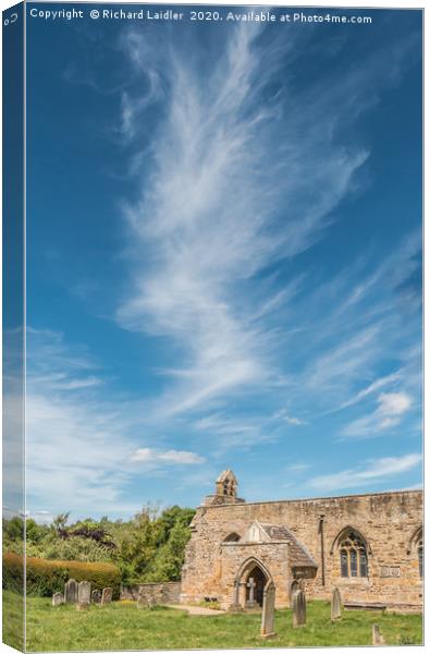 Cirrus and St Mary's, Wycliffe, Teesdale Canvas Print by Richard Laidler