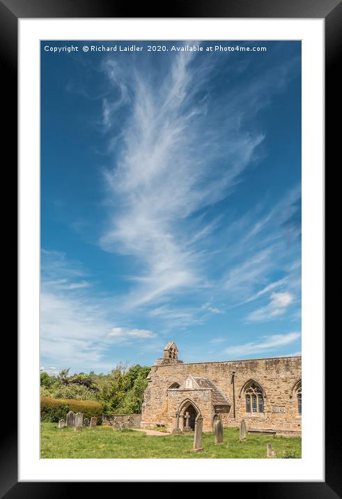 Cirrus and St Mary's, Wycliffe, Teesdale Framed Mounted Print by Richard Laidler