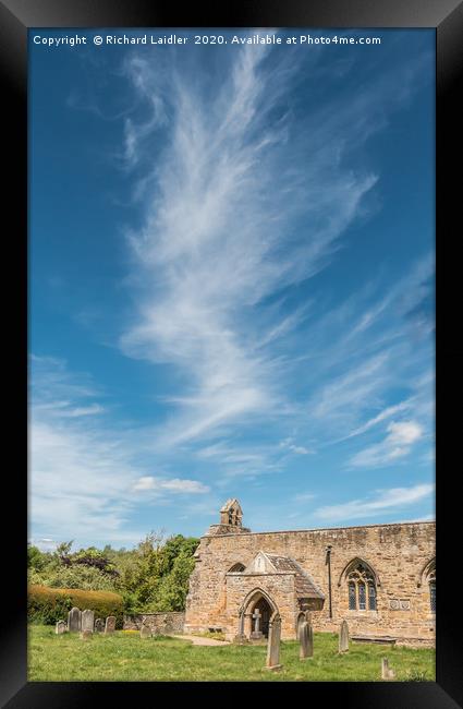Cirrus and St Mary's, Wycliffe, Teesdale Framed Print by Richard Laidler