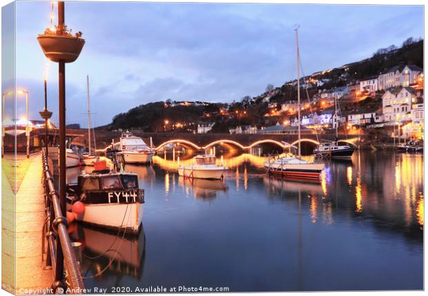 Twilight Looe River Canvas Print by Andrew Ray