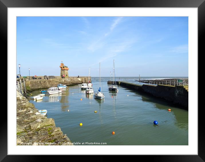 Relax by the Harbour Framed Mounted Print by Jane Metters
