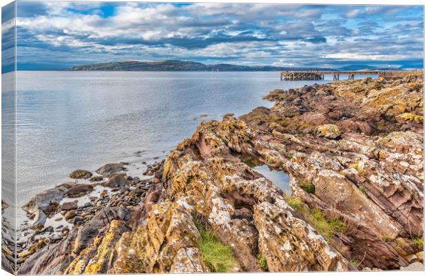 Portencross Canvas Print by Valerie Paterson