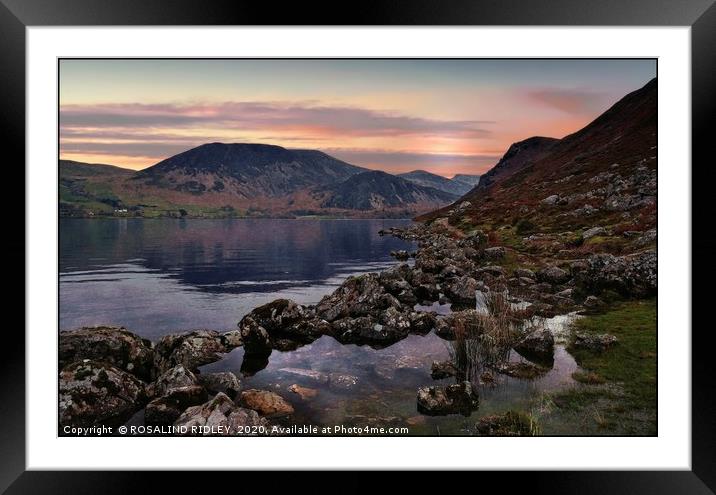"Colourful Ennerdale Water" Framed Mounted Print by ROS RIDLEY