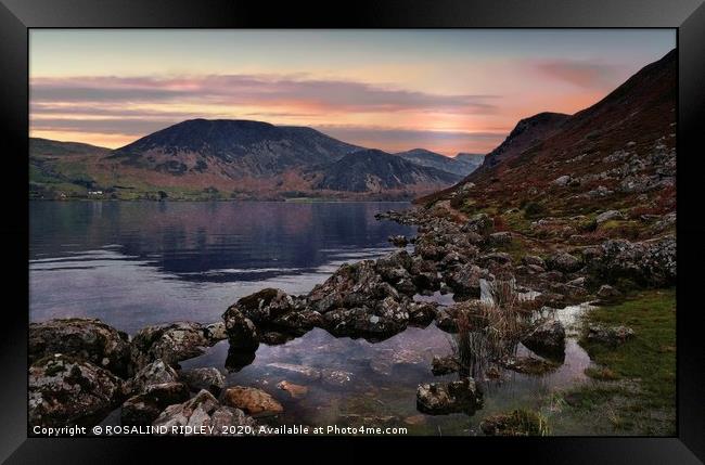 "Colourful Ennerdale Water" Framed Print by ROS RIDLEY