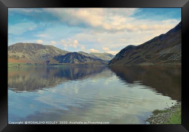 "Hazy morning at Ennerdale water" Framed Print by ROS RIDLEY