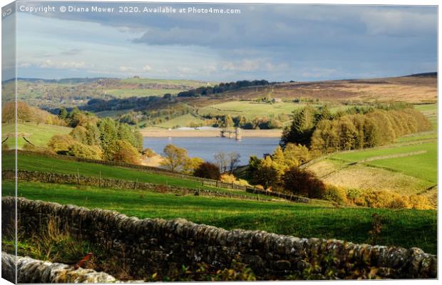 Lower Laithe Reservoir West Yorkshire Canvas Print by Diana Mower