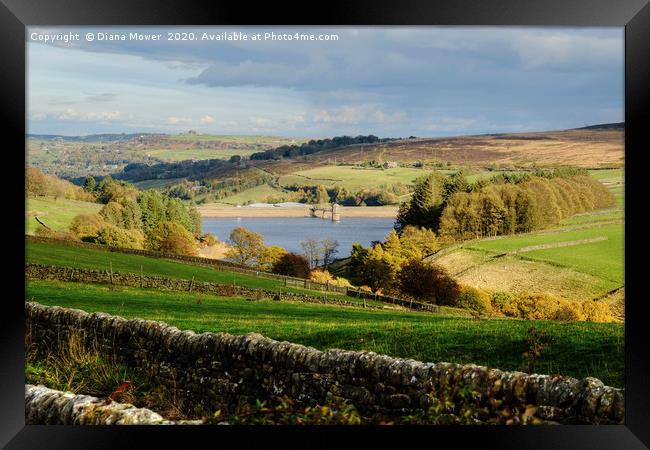 Lower Laithe Reservoir West Yorkshire Framed Print by Diana Mower