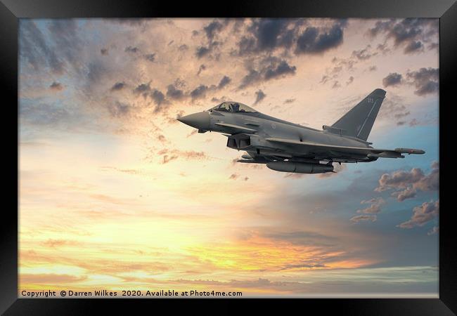Euro Fighter Typhoon Framed Print by Darren Wilkes