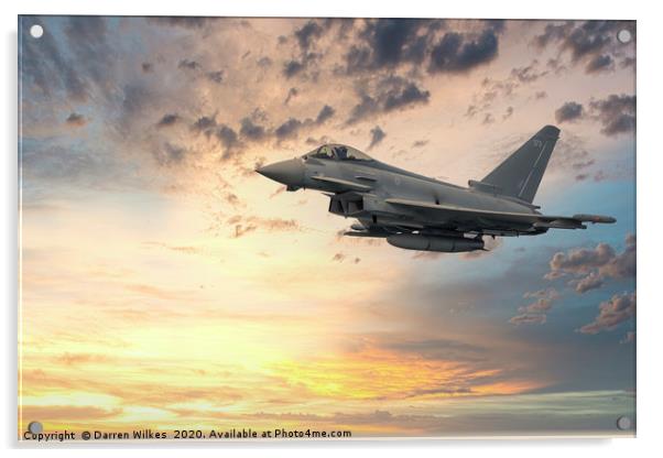 Euro Fighter Typhoon Acrylic by Darren Wilkes
