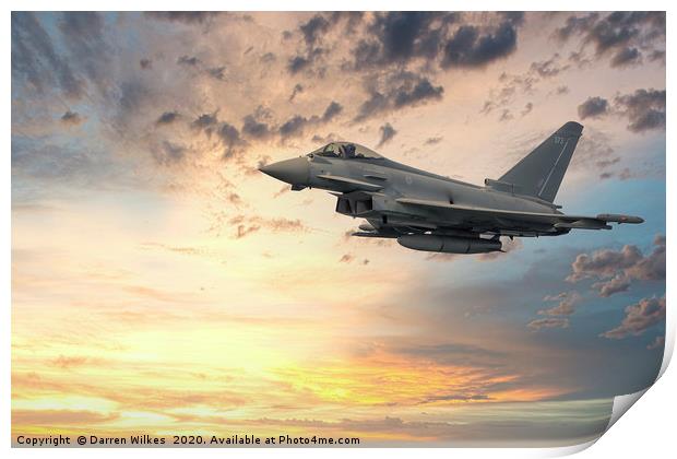Euro Fighter Typhoon Print by Darren Wilkes