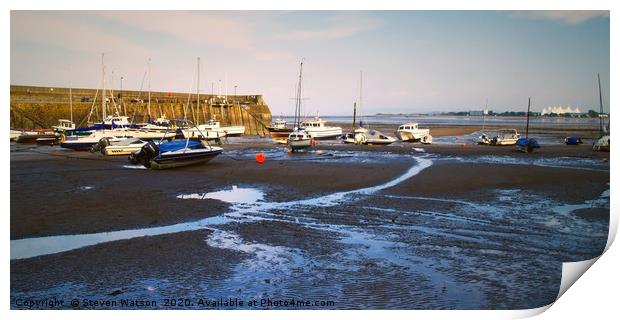 Minehead Harbour Print by Steven Watson