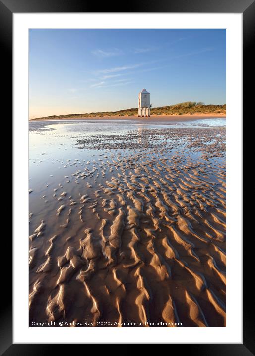 Sand Ripples on Burnham Beach Framed Mounted Print by Andrew Ray