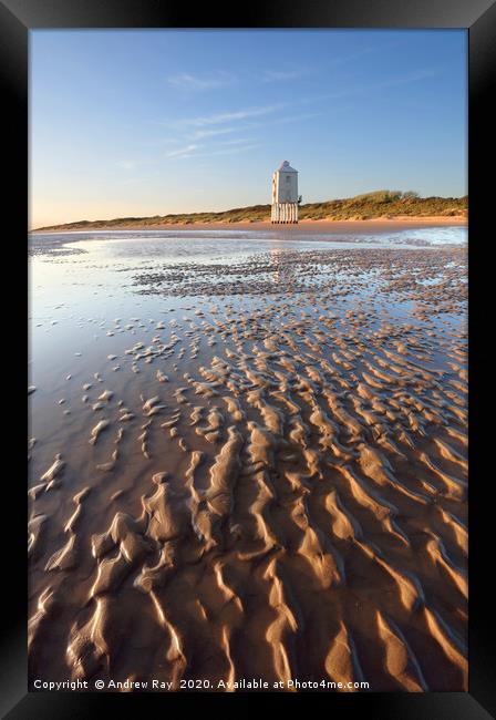 Sand Ripples on Burnham Beach Framed Print by Andrew Ray