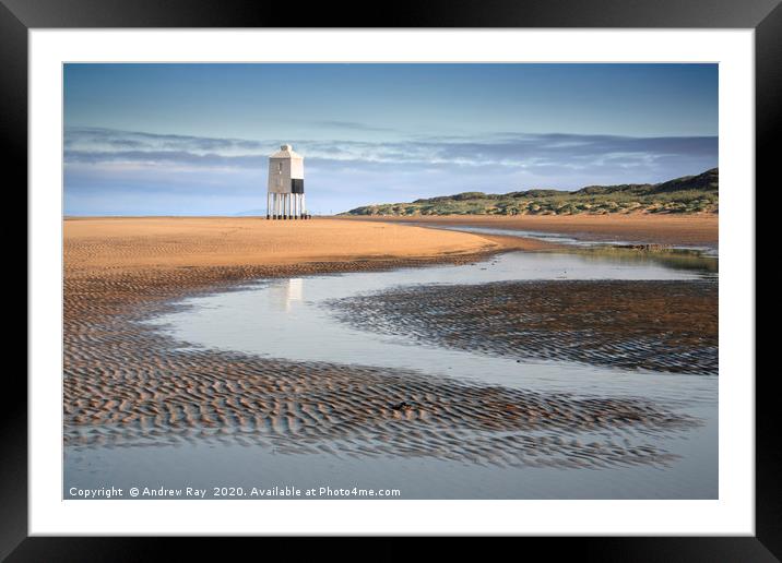 Towards Burnham Lighthouse Framed Mounted Print by Andrew Ray