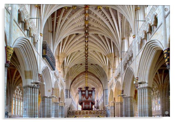 Exeter Cathedral Acrylic by David Hare