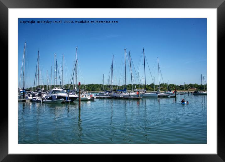River Hamble Boats Framed Mounted Print by Hayley Jewell