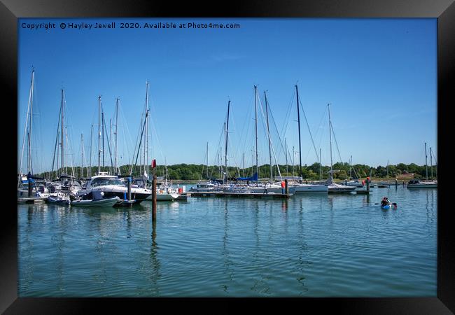 River Hamble Boats Framed Print by Hayley Jewell