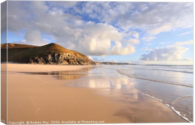 Chapel Porth Beach Canvas Print by Andrew Ray