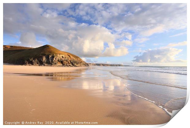 Chapel Porth Beach Print by Andrew Ray