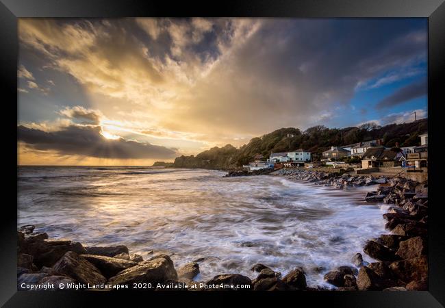 Steephill Cove Isle Of Wight Framed Print by Wight Landscapes