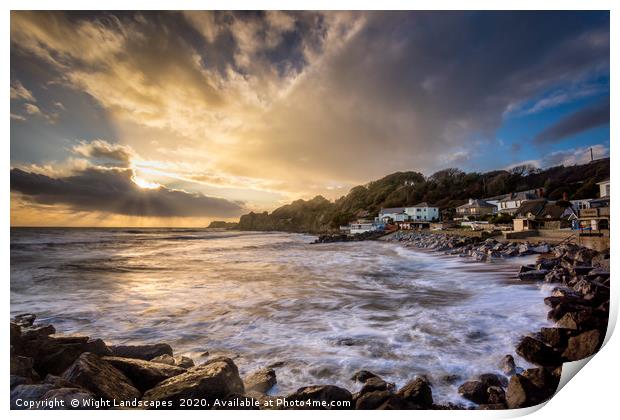 Steephill Cove Isle Of Wight Print by Wight Landscapes