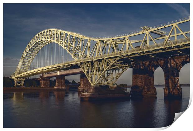 Historical Runcorn Bridge: An Iron Vanguard Print by Kevin Elias