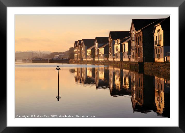 Truro River Framed Mounted Print by Andrew Ray