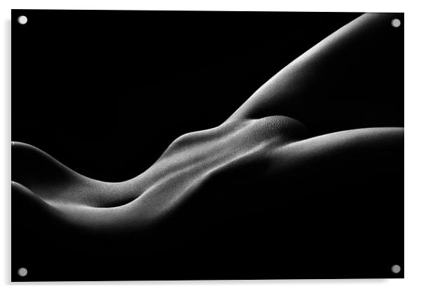 Nude woman bodyscape 59 Acrylic by Johan Swanepoel