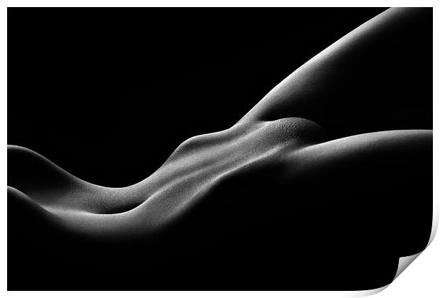 Nude woman bodyscape 59 Print by Johan Swanepoel