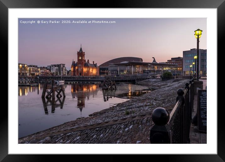 Cardiff Bay Pier Head Building, at sunrise Framed Mounted Print by Gary Parker