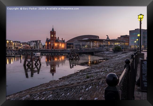 Cardiff Bay Pier Head Building, at sunrise Framed Print by Gary Parker