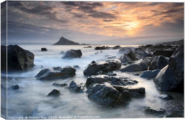 Mounts Bay Sunset Canvas Print by Andrew Ray