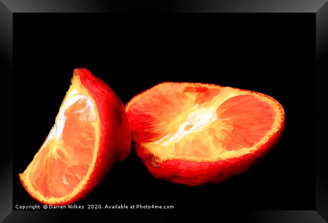 Sliced Oranges Framed Print by Darren Wilkes