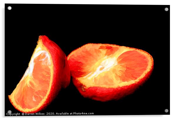 Sliced Oranges Acrylic by Darren Wilkes