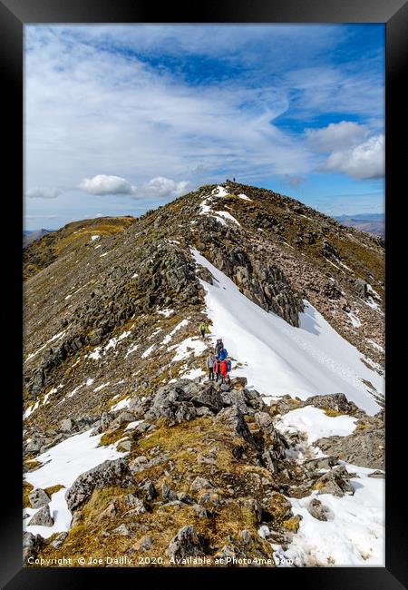 Majestic Ridges of Glencoe Framed Print by Joe Dailly
