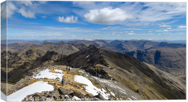 Majestic Ridge in Glencoe Canvas Print by Joe Dailly