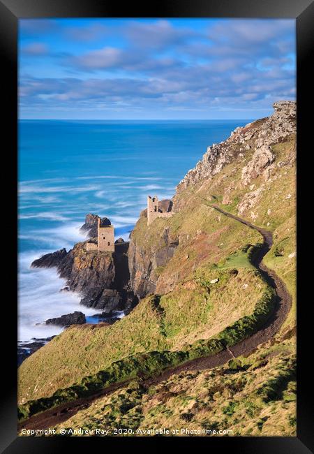 Path to the Crown Mines (Botallack) by Andrew Ray Framed Print by Andrew Ray