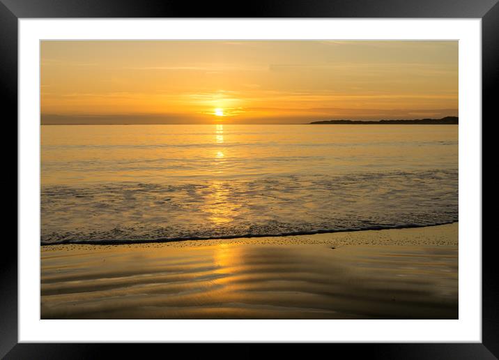 Instow beach sunset  Framed Mounted Print by Tony Twyman