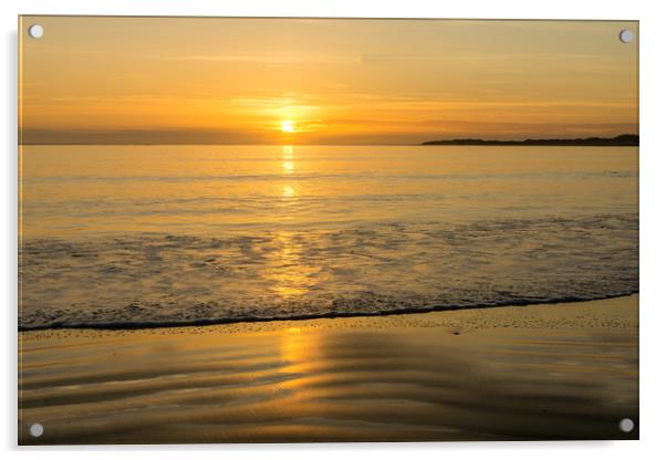 Instow beach sunset  Acrylic by Tony Twyman