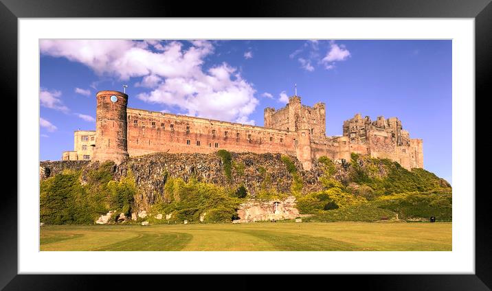 Peaceful tranquil beautiful Bamburgh Castle Framed Mounted Print by Naylor's Photography