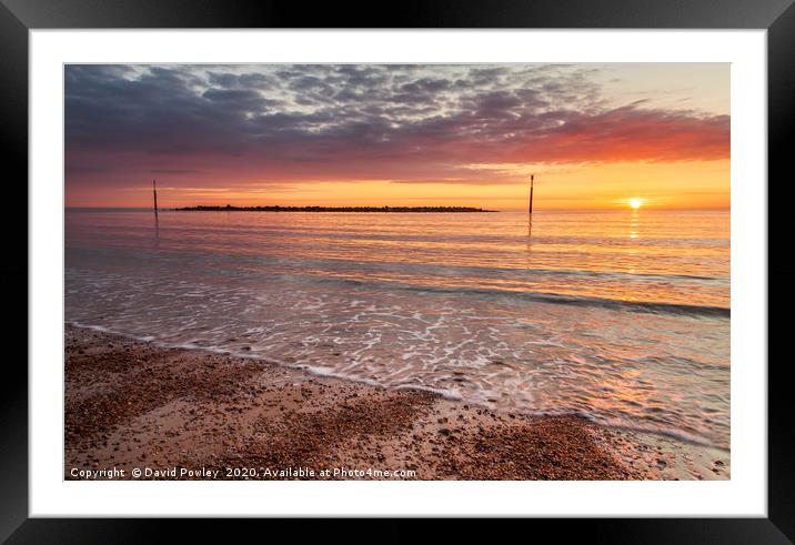 Sea Palling Sunrise Framed Mounted Print by David Powley