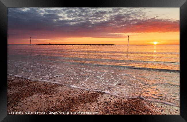 Sea Palling Sunrise Framed Print by David Powley
