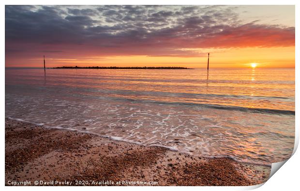 Sea Palling Sunrise Print by David Powley