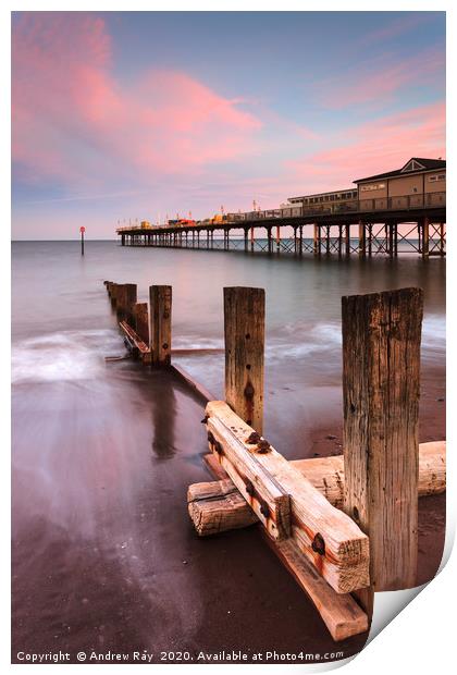 Sunset at Teignmouth Pier  Print by Andrew Ray