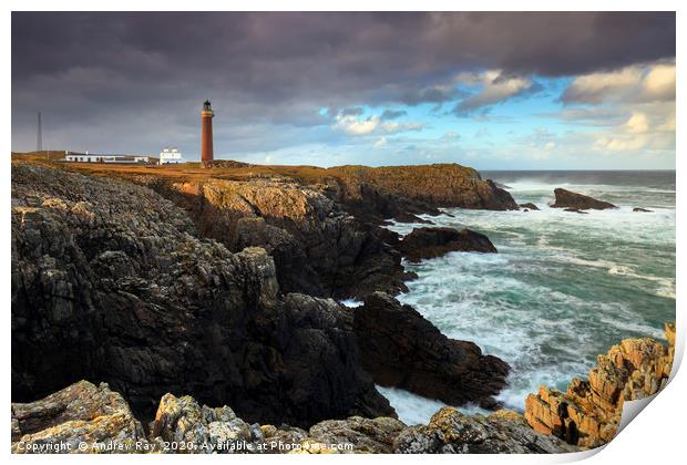 Butt of Lewis Lighthouse Print by Andrew Ray