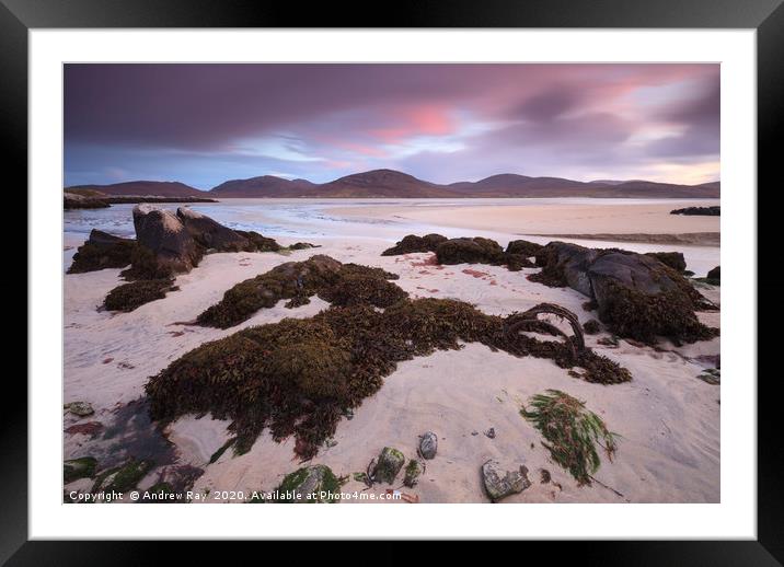Luskentyre Sunset Framed Mounted Print by Andrew Ray