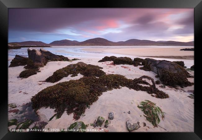 Luskentyre Sunset Framed Print by Andrew Ray