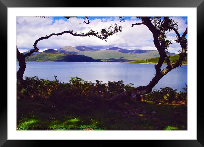 Loch Spelve Framed Mounted Print by Steven Watson