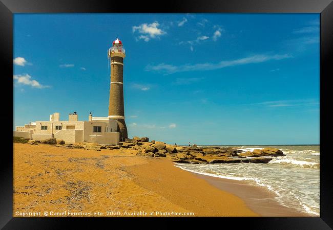 Jose Ignacio Lighthouse and the Beach Framed Print by Daniel Ferreira-Leite