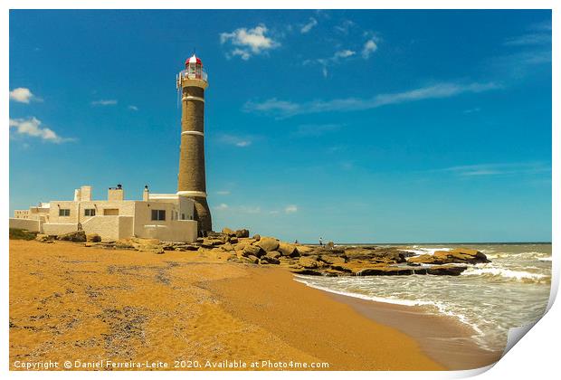 Jose Ignacio Lighthouse and the Beach Print by Daniel Ferreira-Leite